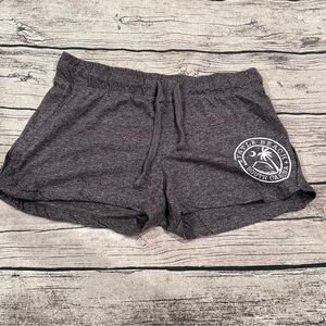 Tsunami Surf Shop Low Rise Knit Shorts in Charcoal, Myrtle Beach Branding Size M